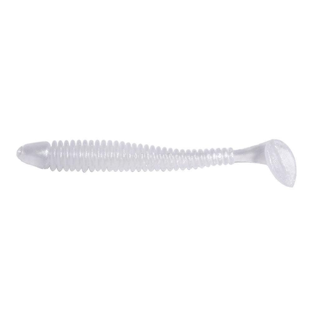 1 PACCO 5,5 cm 0,6 g 50 pezzi/sacchetto Esca artificiale morbida in plastica tipo verme con coda a palette
