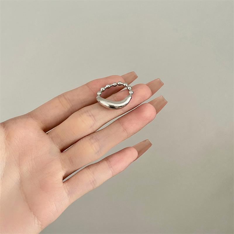Niche Design Irregular Personality Simple French Cold Wind Index Finger Ring Female Adjustable opening