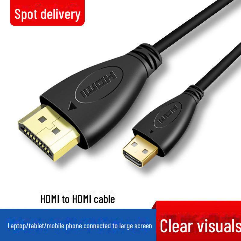 Micro HDMI To HDMI Cable Adapter for Camera, Laptop, TV