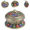 Enamel Incense Burner Holder Art Craft with Cover Versatile Censer Stand for Office Yoga Tea