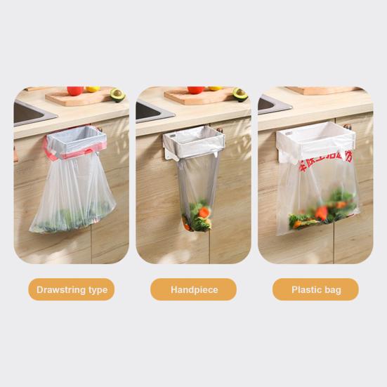 2Pcs Foldable Trash Bag Holder with Magnetic Closure Wall Mounted Folding Garbage Rack Collapsible Hanging Garbage Bag Holder
