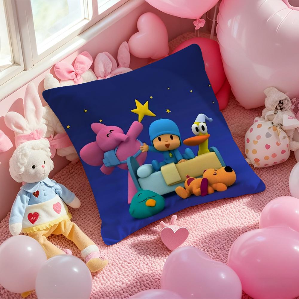 Poszewka na poduszkę B-Boy-Girl-Pocoyo z nadrukiem, poszewka na poduszkę do salonu, na sofę, dekoracja sypialni