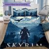 The Elder Scrolls Pattern Bedding,Quilt Set Quilt Cover Pillowcase Home Birthday Gift (1*duvet Cover+2*pillowcase,without core)XSJT0917462