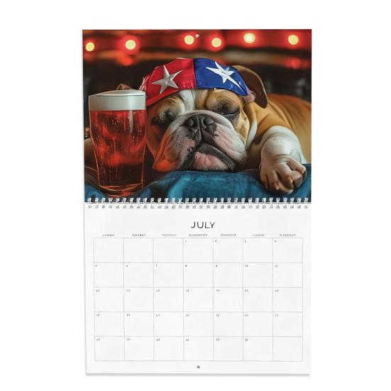 2026 Bull Dogs And Beer Wall Calendar Jan. 2026 - Dec. 2026 12-Month Calendar