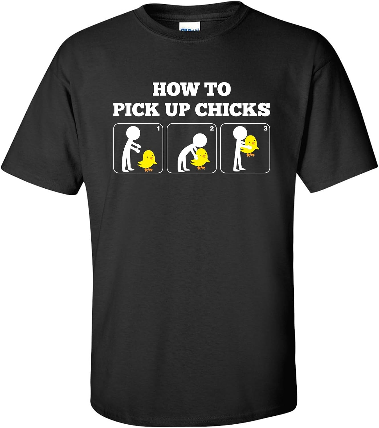 How to Pick Up Chicks - Funny, Sarcastic, Adult Basic Cotton T Shirt S разноцветный