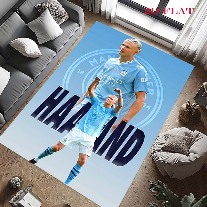 Haaland Football Carpet Rug for Living Room Bedroom Home Sofa Decoration,Kids Play Nonslip Floor Mat