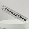 1 Stück Klaviertastatur-Lineal mit Noten - Transparent - 15cm/6in - Doppelfunktions-Messwerkzeug & Musikpädagogisches Hilfsmittel