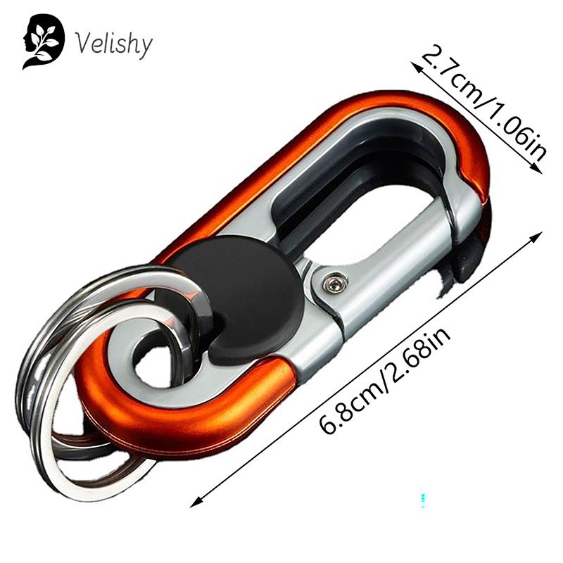 Car Keychain Creative Key Holder Men Fashion Camping Metal Key Ring Car Styling Auto Car Keyring Accessories