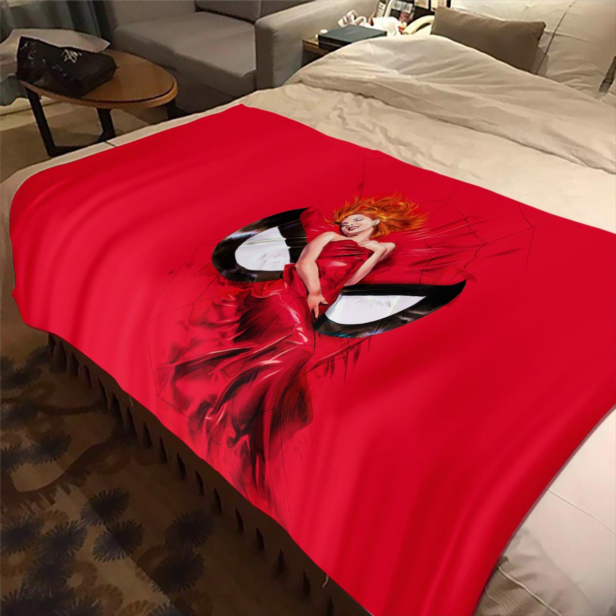 

Cartoon 3D Printed Spiders Logo Anime Bedspread Nap Soft Flannel Bedspread Sofa Blanket For Gift All Seasons
