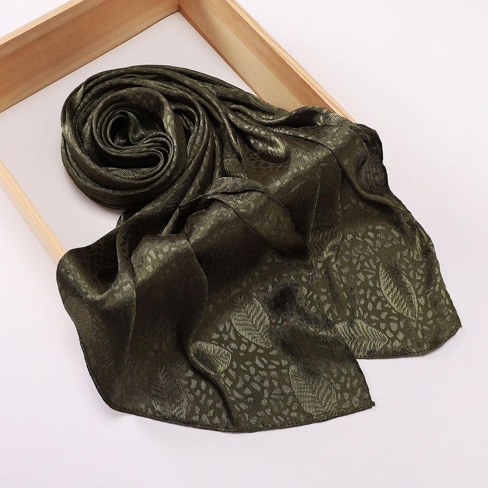 Malaysia's new imitation silky satin jacquard long scarf, women's shawl, headscarf MSL404