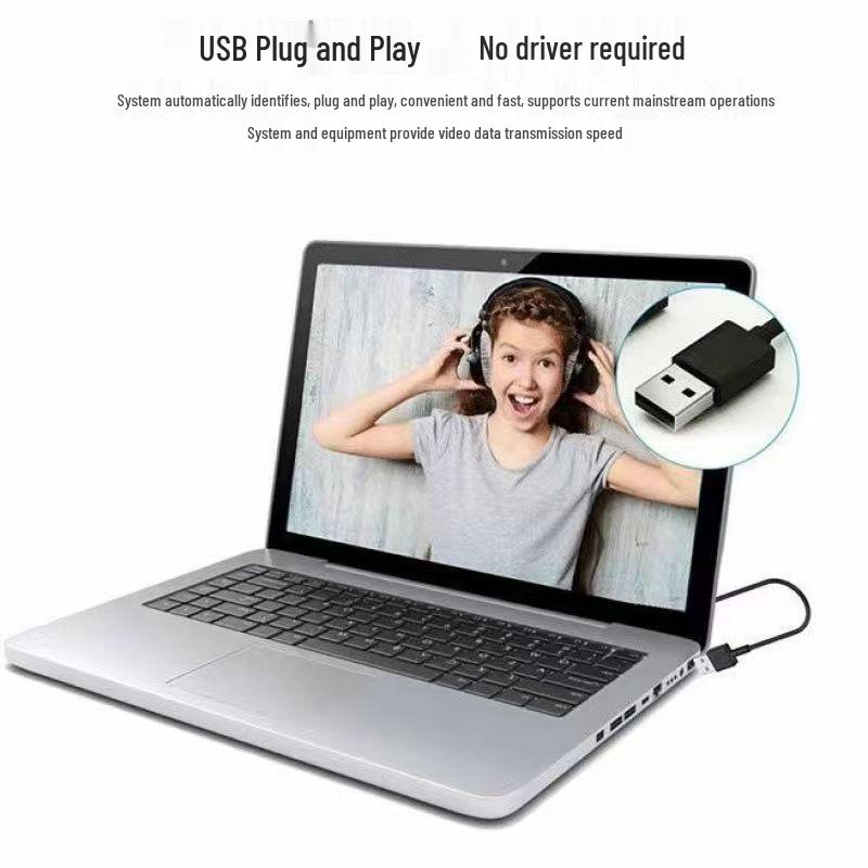 4K Ultra HD Webcam with Built-in Microphone for Desktop/Laptop and Online Streaming