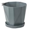Contemporary Flower Pot Plant with Drainage Holes Decorative Planter Matching Saucer Modern for Indoor Outdoor Use Pothos Aloe