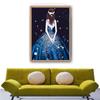 5D Diy Diamond Painting Blue Skirt Girl Embroidery Mosaic Art Picture of Rhinestones Decor Gift