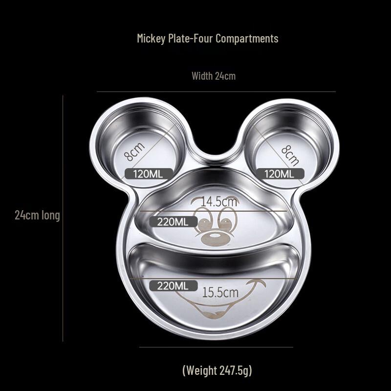 

Ruhan 304 Stainless Steel Children s Lunch Plate