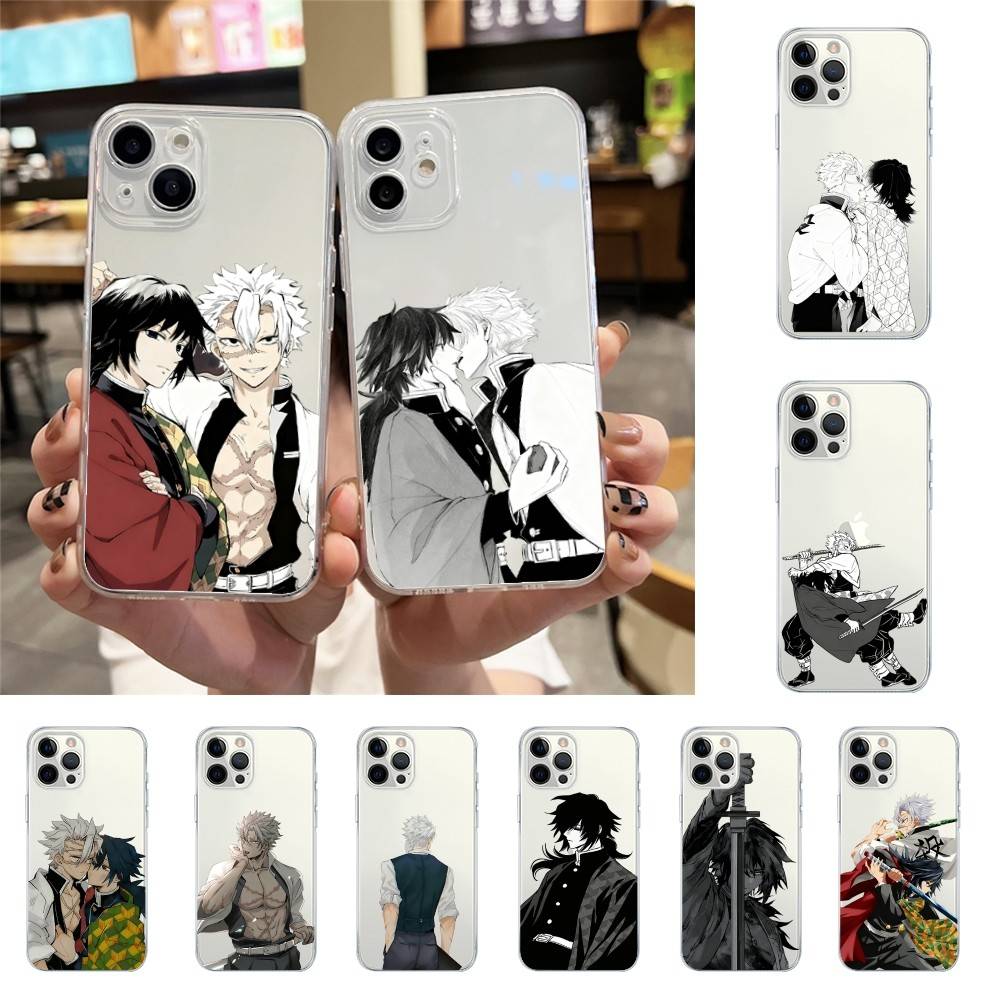 S-Sanemis G-Giyuus Phone Case For Iphone17 16 15 11 13 14 Pro Max 7 8 Plus X Xr Xs Max Se2020 12mini Transparent Cov