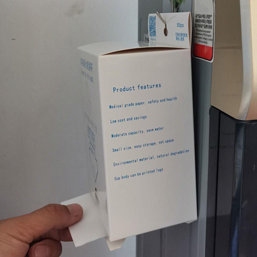 500Pcs Envelope Style Disposable Paper Cups Dustproof Paper Cup Storage Rack Cold Drinks Cup  Milk