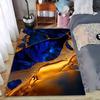 Luxury Abstract Blue and Gold Marble Design Carpet for Living Room Suitable for Use As an Anti-slip for Living Room Bedroom Sofas