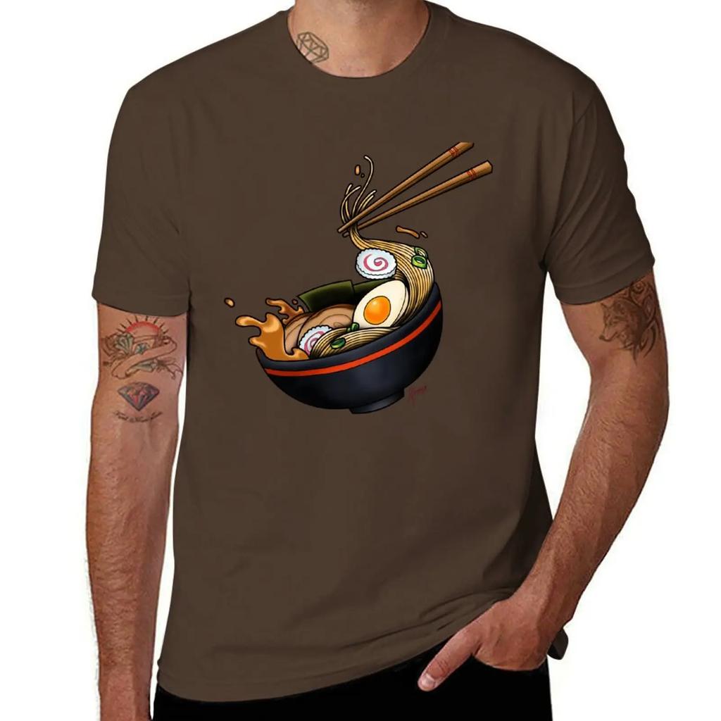 Ramen Bowl TShirt street wear animal prinfor boys vintage luxury clothes men