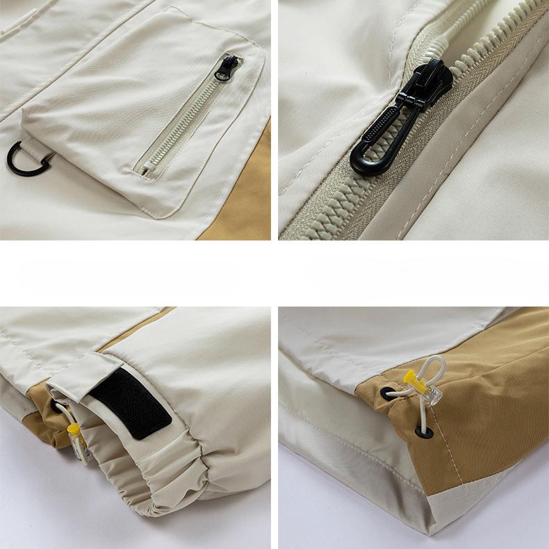 New Assault Suit Men Women Outdoor Sports Hiking Jackets Windproof Waterproof Hooded Jacket Couple Contrast Color Coat