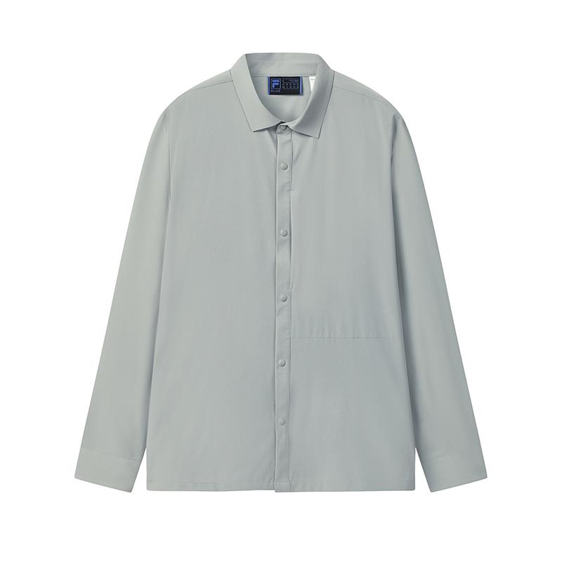 

Fila Синий Модный Однотонный Простой Личность Тренд Классический Повседневный Деловой Универсальный Удобный Тканый Рубашка с Длинным Рукавом Мужские рубашки F11M532406FBU XXL