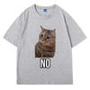 Talking Cat Meme Pattern T-shirt Women's Fashion T-shirt Casual Oversized Short Sleeve T-shirt Women's Street Wea