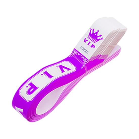 100 Pcs VIP Disposable Wristbands Waterproof Fluorescent Color Bracelets Self-Adhesive ID Wrist Bands for Events Festivals Bars Concerts