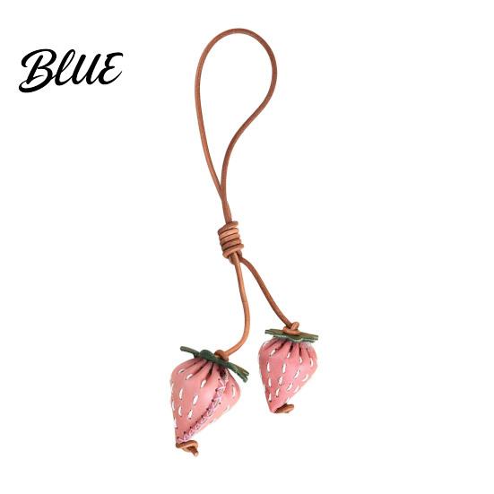 Energetic Red Bag Pendant Handmade Three-Dimensional Sewing Strawberry Design Keychain