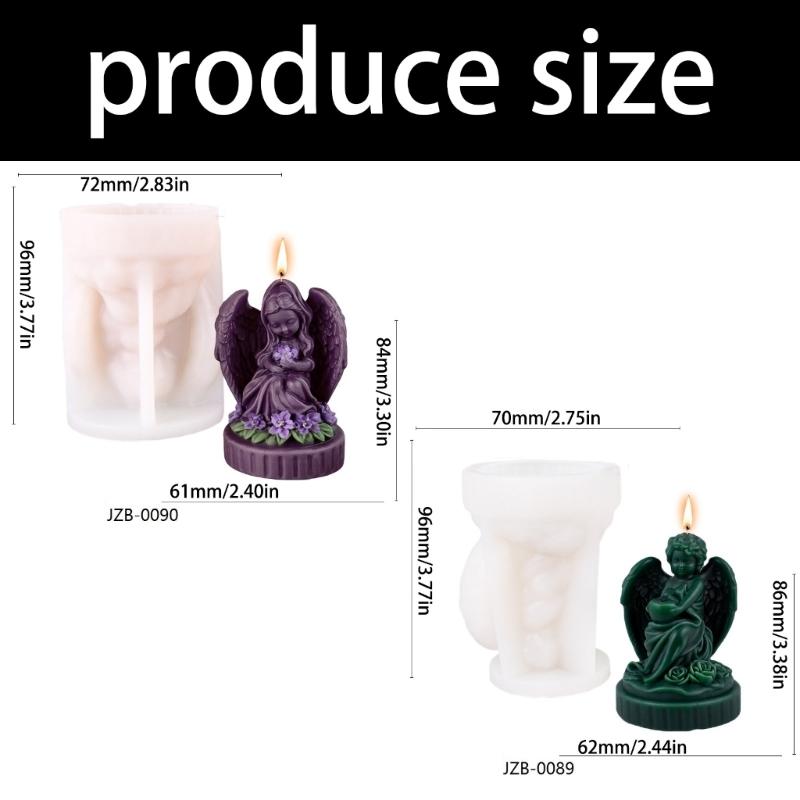 Food Grade Silicone Candle Making Mold With Angel Design Heat Safe Reusable 150g Lightweight For Beginners And Professionals
