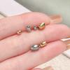 10pcs/lot Stainless Steel Faceted Oval Cylindrical Spacer Beads Bracelet Beads Jewelry Making Supplies DIY Findings Accessories