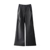 Gray velvet thickened overalls women's autumn and winter new high-waisted and thin small design casual sports pants