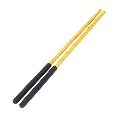 1 Pair Aluminum Alloy Drumsticks Solid Metal Non Slip Comfortable Handle 5A Drum Sticks for