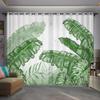 Nordic Tropical Green Plant Banana Leaf Custom Curtain Balcony Bedroom Bay Window Living Room Decor Grommet Top Rod Pocket Hook