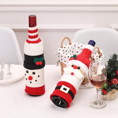 Cloth Red Wine Protective Case Snowman Wine Bottle Accessories Wine Bottle Decorative Case  Table
