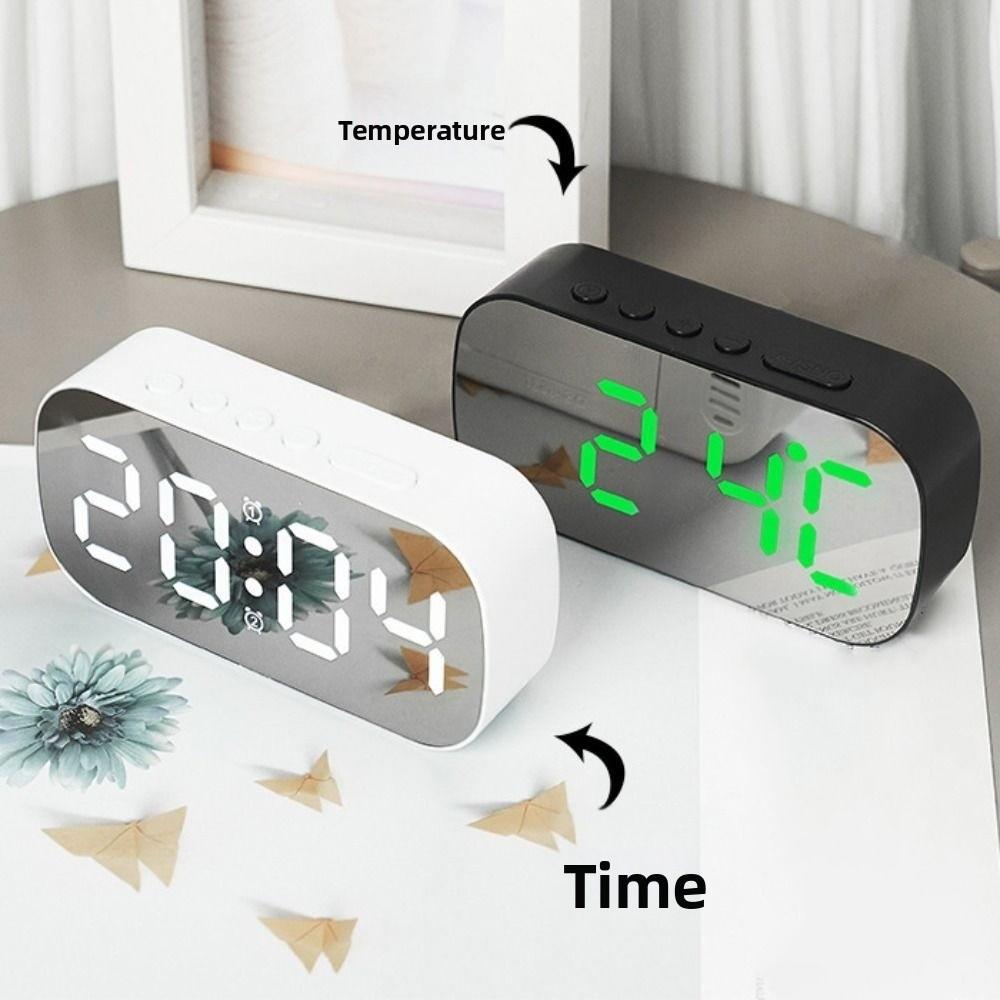 Temperature Display Electronic Table Clock Quiet LED Digital Clock Creative Sleep Timer  Bedroom