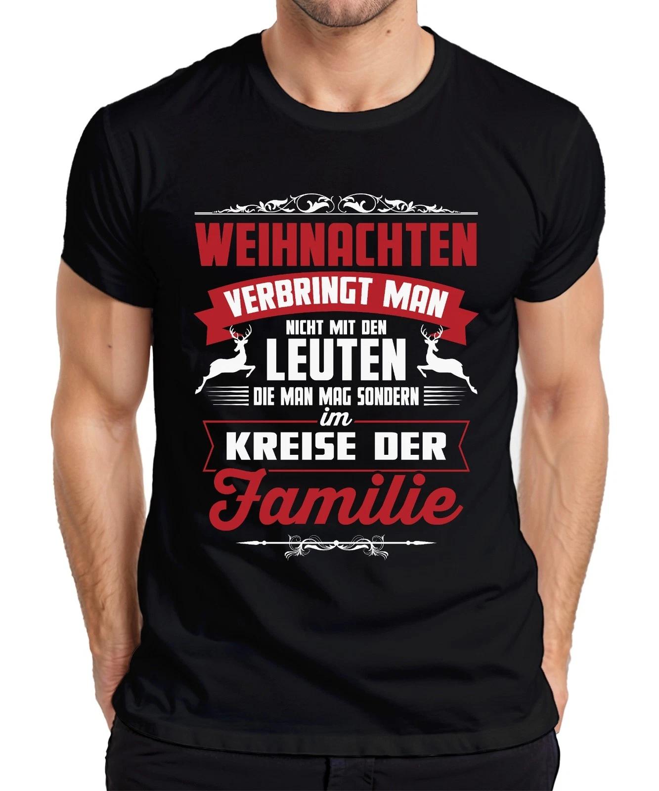 Weihnachten verbringt man mit Leuten Familie Lustiger Spruch - Weihnachtsgeschen XL
