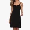Women's Summer Milk Silk V-Neck Camisole Dress with Thin Straps - Mid-Length Pajama Dress