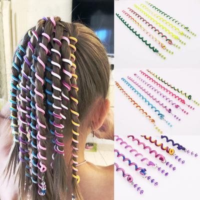 6PCS/lot Rainbow Color Headband Cute Girls Hair Band Crystal Long Elastic Hair Bands Headwear Hair Accessories
