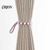 No Drill Curtain Buckles 2Pcs Tiebacks with Pearls, Handmade Decorative Holdbacks Rope, Outdoor Farmhouse Ties Tie Backs for Curtains, Holders Drapes
