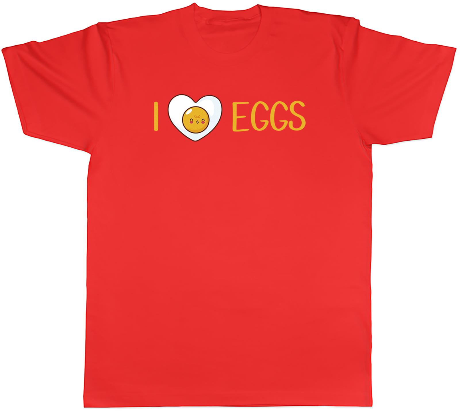 I Love Eggs Unisexs TShirt Foodie Poached Omellete Fried Scrambled Tee Gift S