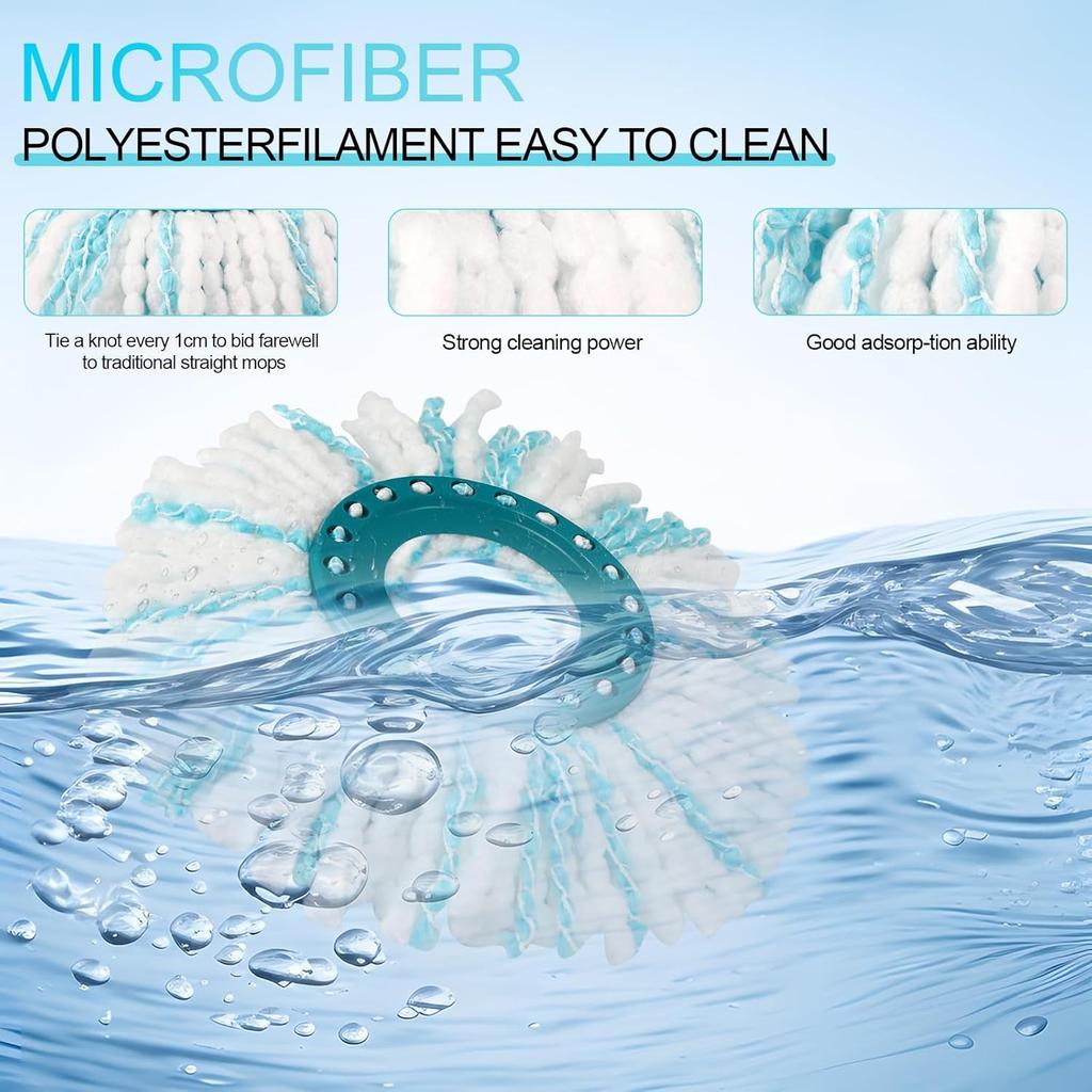 4 Pieces for Leifheit Clean Twist Disc Mop Micro Kit, Reusable Replacement Mop Head, Easy To Replace, Highly Absorbent, for All Floor Types
