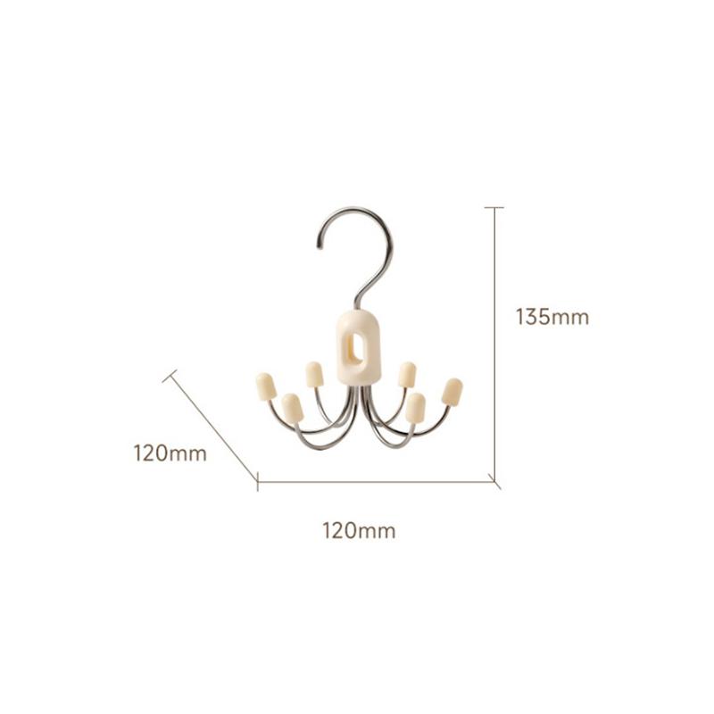 Foldable Hook Underwear Sling Bag Hat Storage Artifact Multifunctional Home Wardrobe Rotating Metal Hook