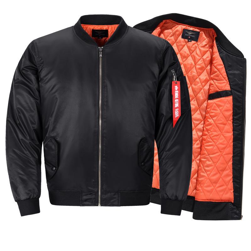 Chaqueta Bomber Ajustada para Hombre - Elegante Ropa Exterior Acolchada de Algodón para Primavera y Otoño