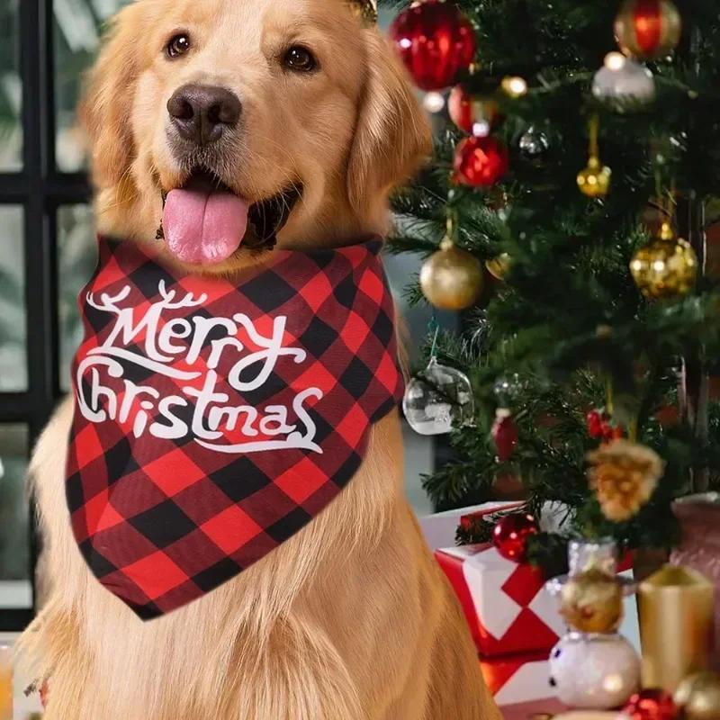 Haustier Dreiecksschal für große Hunde Weihnachtsfeier Bandanas Hund Lätzchen Pflegezubehör 10/5/2/1 Stück Optionen verfügbar