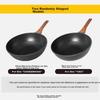 COOKER KING Non-Stick Wok, Durable, Low Smoke, Less Oil, Versatile Flat-Bottom Frying Pan, 30cm, Compatible with Induction Cookers, B50168