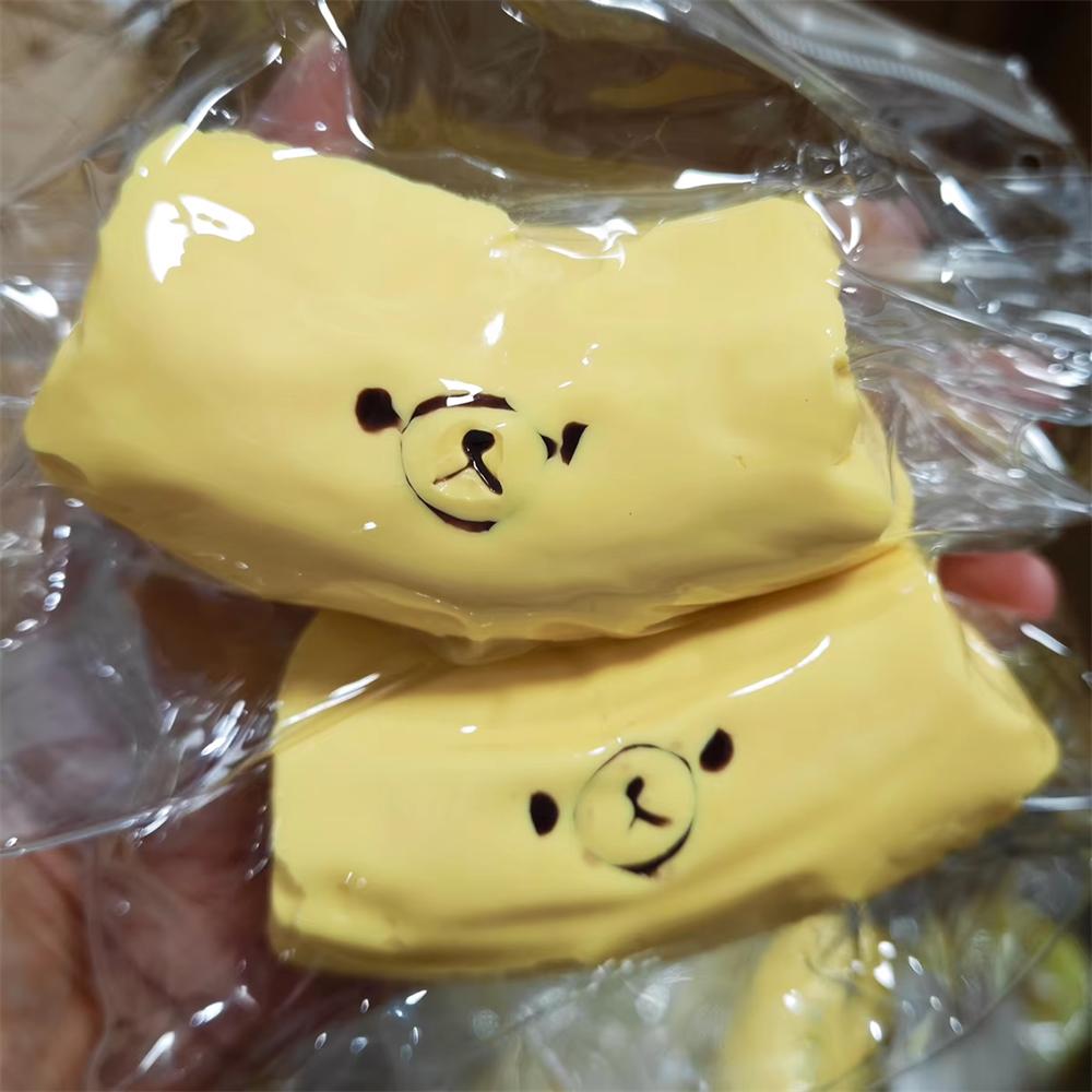 Hot 1Pc Soft Taba Squishy Toy With Butter Texture - Sweet Melon Bear Shaped To - Food Grade Silicone
