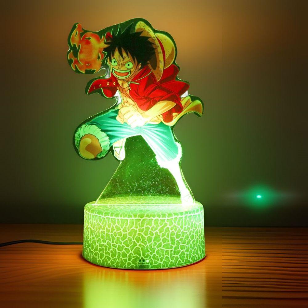 Actionfigur One Piece Luffy Zoro Anime Figuren 3D Lampe PVC Action Sammlermodell Spielzeug LED Nachtlicht Kinder Weihnachtsgeschenk