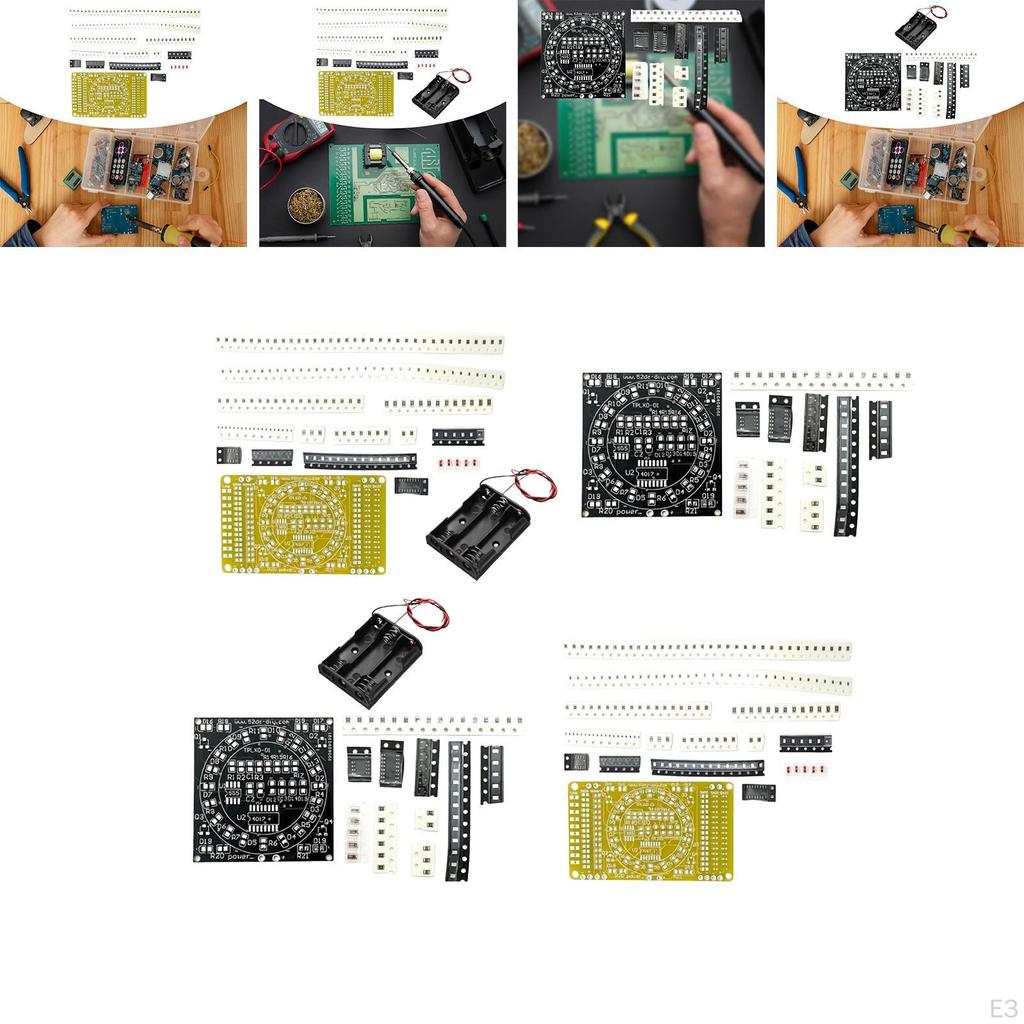 Kit for Electronic Soldering Practice Includes SMD Board And Printed Circuit Suitable