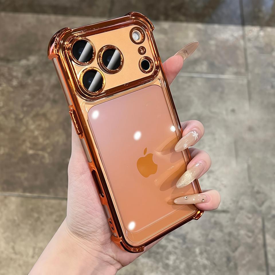 Shockproof Phone Case For For Iphone 1 14 13 11 12 16 17 Air Pro Max 14 1 Plus 16Pro 17Pro Silicone Clear Plating Protector Cover