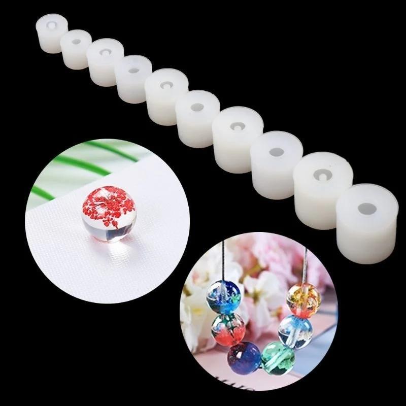 10Pcs/Set Creative DIY Handmade Necklace Pendant Mold Square Bead Silicone Resin Jewelry Pendant Making Casting Mold Wholesale