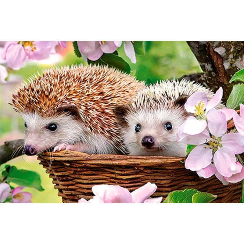 DIY Hedgehog 5D Diamond Painting Full Round Drill Animal Diamond Embroidery Cross Stitch Mosaic Kits Wall Art Home Decor Gift